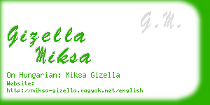 gizella miksa business card